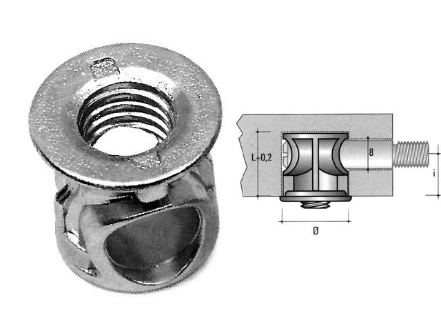 KÖTŐELEM ÖSSZEHÚZÓ HÁZ BO01 ÁTM:14MM FÉM HORG :14MM FÉM GANYZOTT