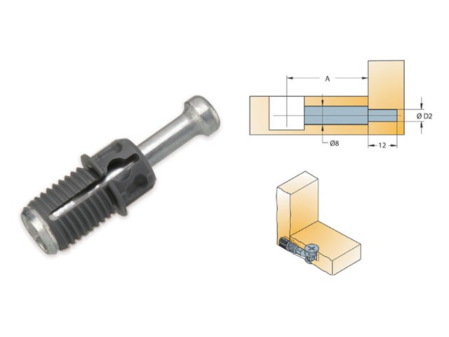 VASALAT EGYÉB EXCENTERSZÁR GYORSSZERELŐS 8X34MM CINK-MŰANYAG
