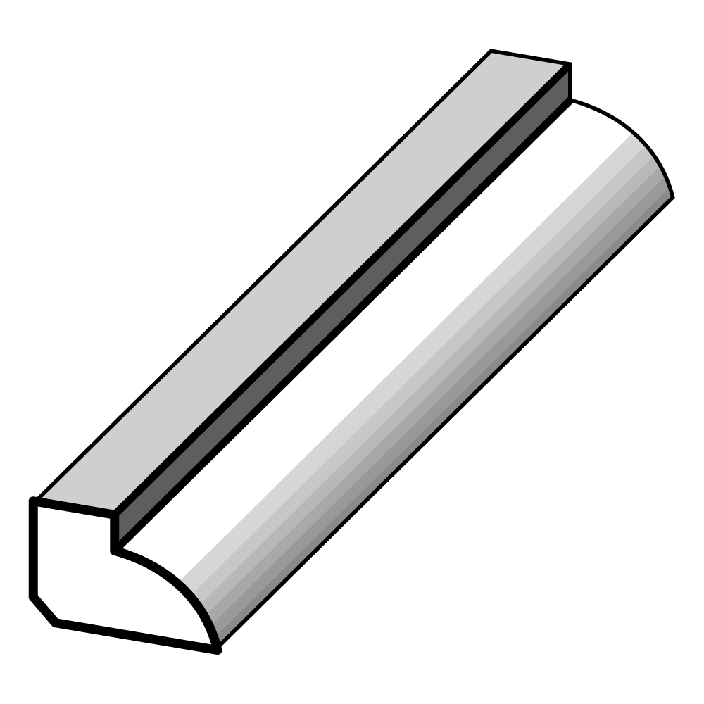 AJTÓLAP KELLÉK B134 FEHÉR ÜVEGEZŐLÉC 2800MM B134