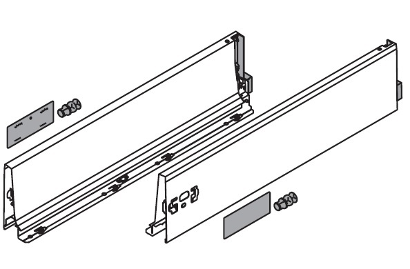 FIÓKRENDSZER BL 378K5002SA OLDALFAL JOBB-BAL 500 MM FEHÉR