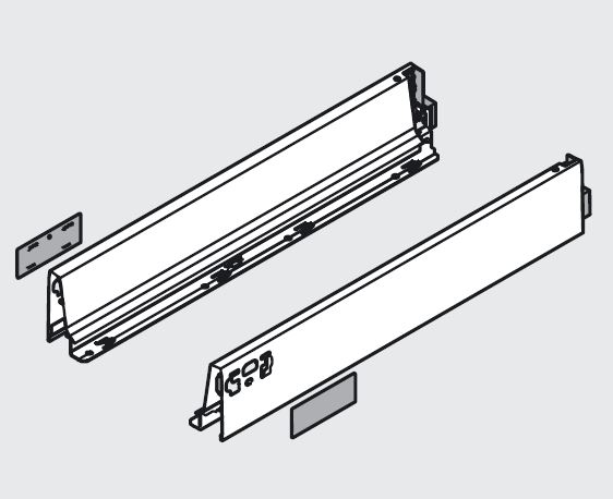 FIÓKRENDSZER BL378M5002SA OLDALFAL JOBB-BAL 500 MM FEHÉR